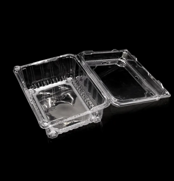 Disposable clear round Plastic takeaway reusable fruit salad bowl with lid - Image 3