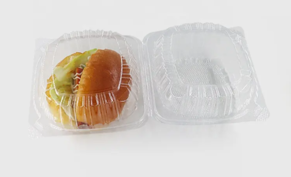 Disposable clear round Plastic takeaway reusable fruit salad bowl with lid - Image 4