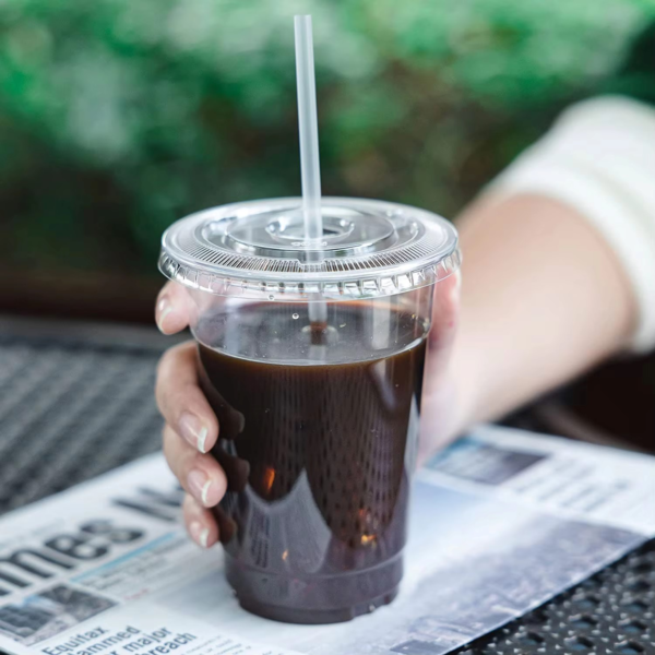Clear Plastic Disposable Plastic Cups For Iced Coffee Bubble Boba Milk Tea Smoothie With Flat Lids Or Dome Lids Custom Logo - Image 2