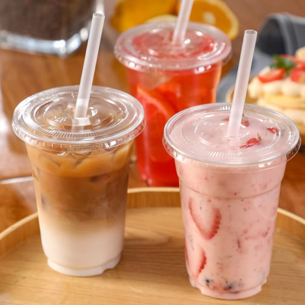 Clear Plastic Disposable Plastic Cups For Iced Coffee Bubble Boba Milk Tea Smoothie With Flat Lids Or Dome Lids Custom Logo - Image 3