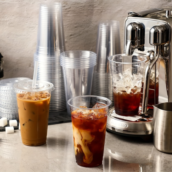 Clear Plastic Disposable Plastic Cups For Iced Coffee Bubble Boba Milk Tea Smoothie With Flat Lids Or Dome Lids Custom Logo - Image 7